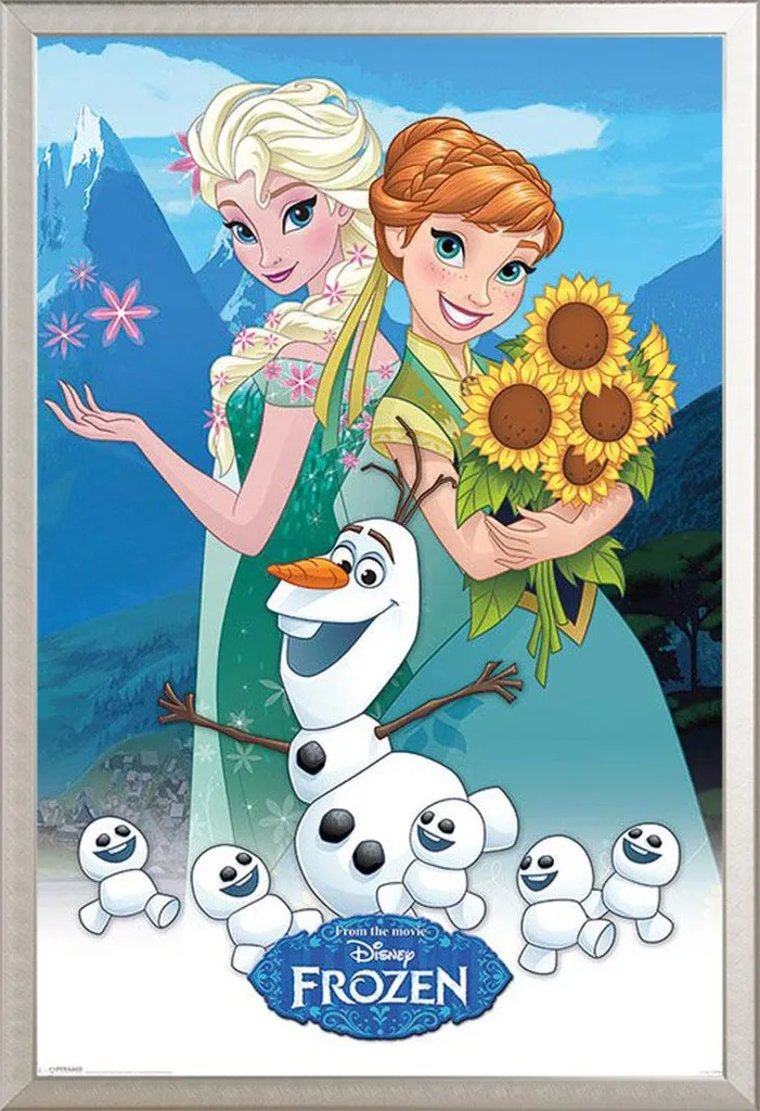 Cornice Shinsuke Alluminio Argento 61x91,5 per Poster Frozen Fever