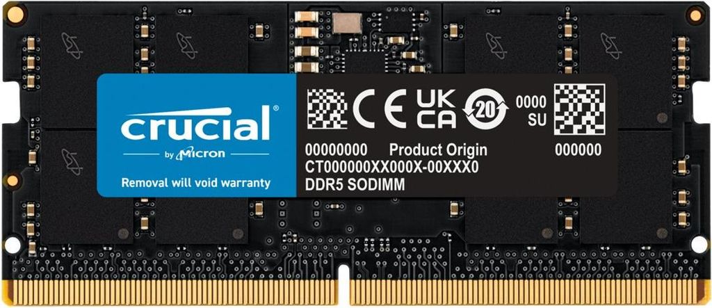 Crucial CT16G56C46S5T, 16 GB, 1 x 16 GB, DDR5, 5600 MHz, Immagine del prodotto 