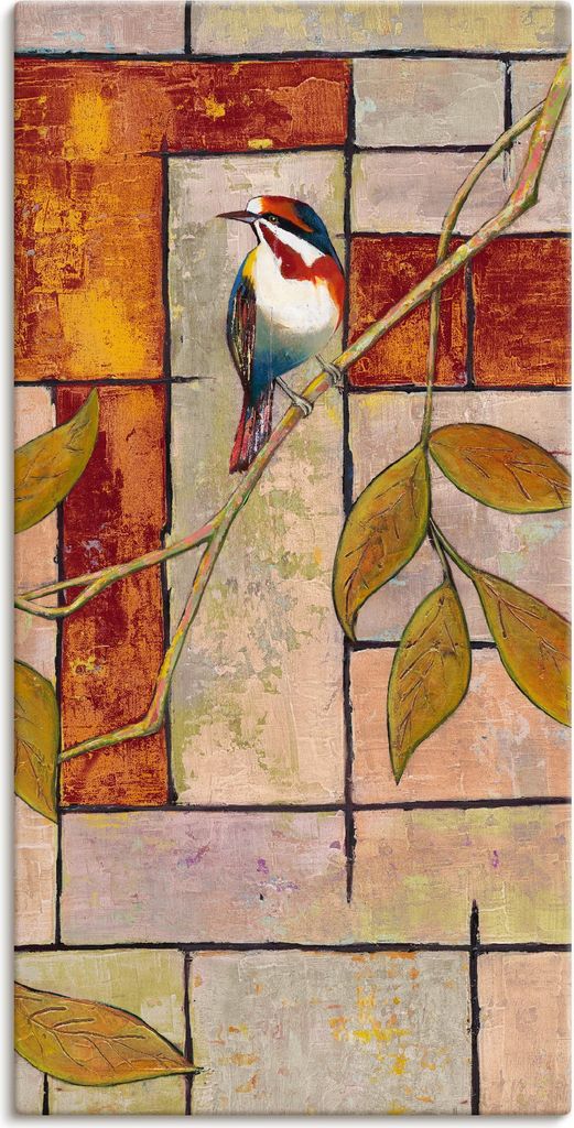 ARTland Leinwandbild Vogel auf einem Ast II Größe: 50x100 cm