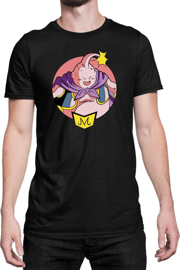 Herren T-Shirt Dragon Anime Manga Ball Z Majin Boo 02, Man 2XL / Schwarz