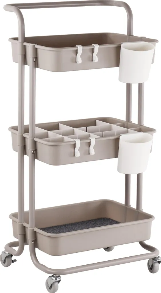 Carrello Relaxdays 3 ripiani