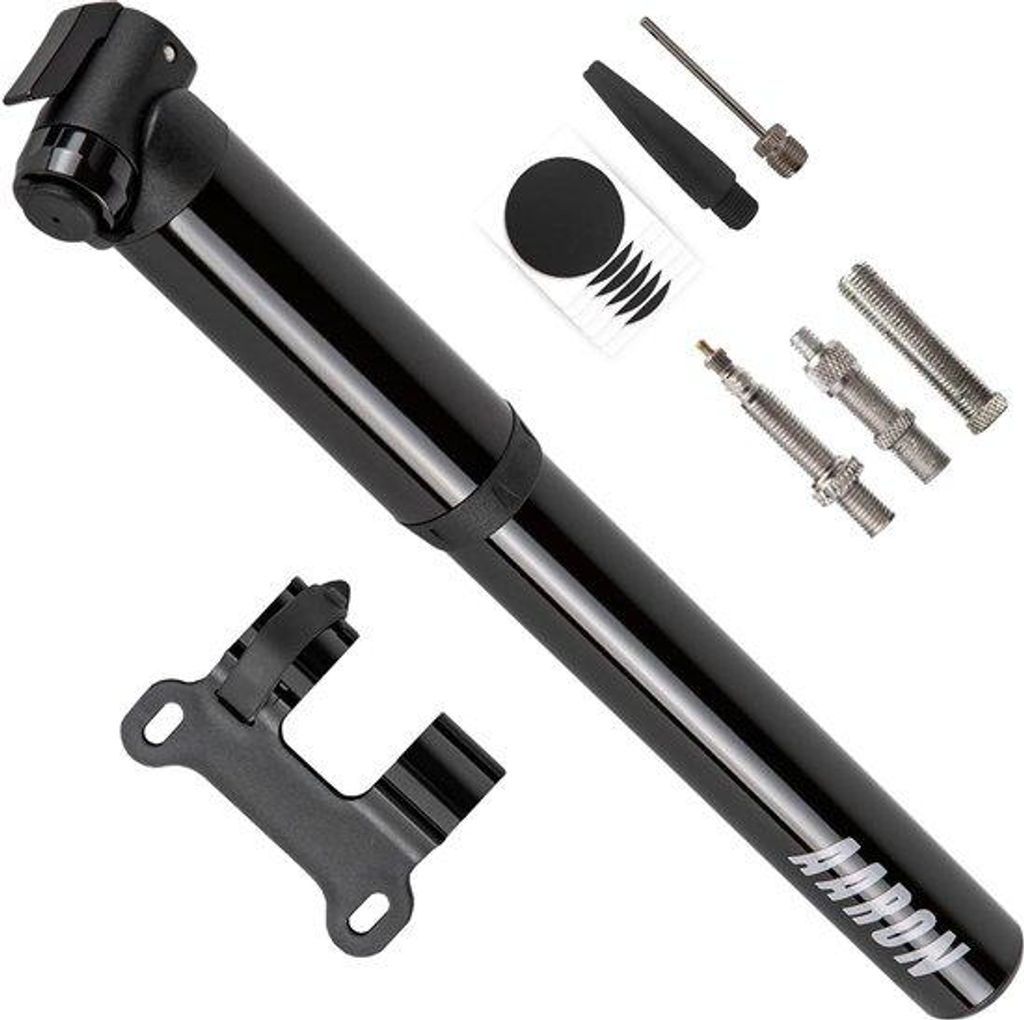 Famanu Mini-Fahrradpumpe für alle Ventile - schwarz/grau Produktbild 