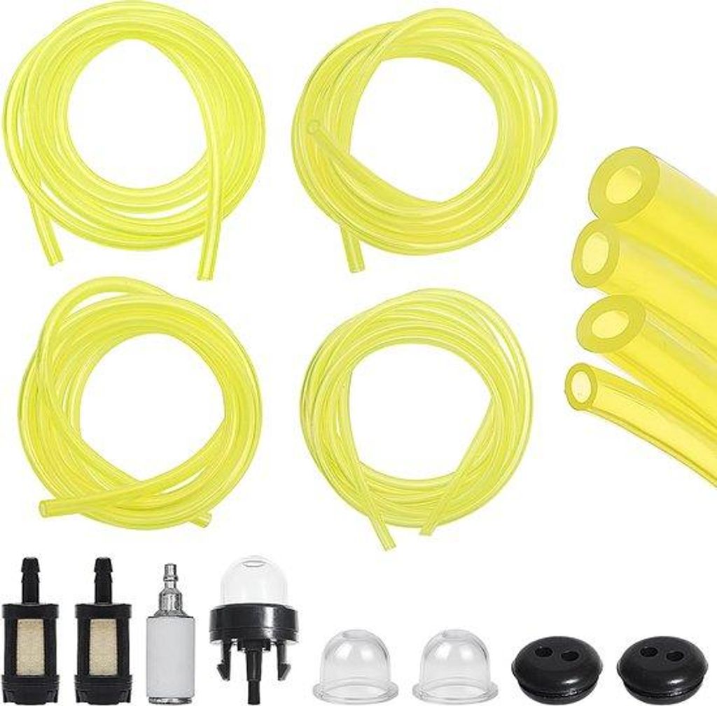 Gartenschneidermaschine-Set - Universaler Benzinfilter-Set - Benzinfilter - Kraftstoffschlauch-Set mit Schläuchen und Dichtungen - Primer für Mot...