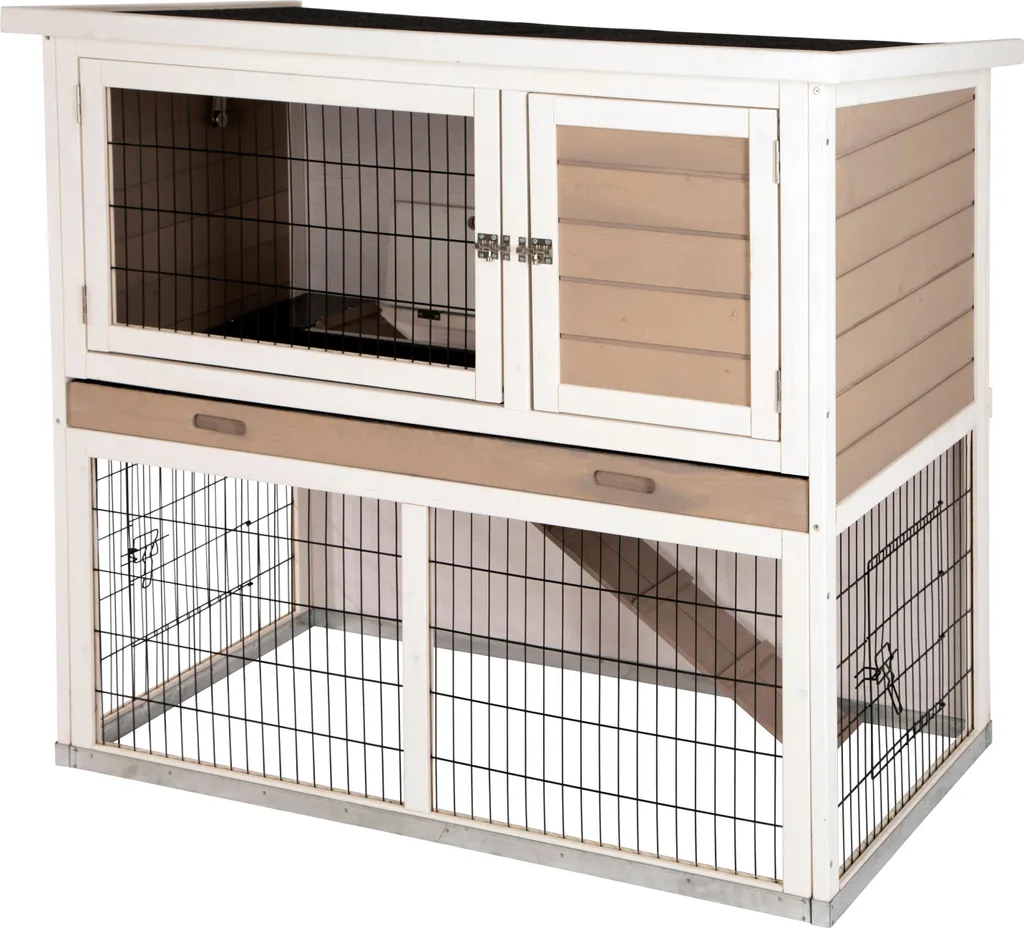 Kerbl Clapier Lucky Blanc avec Fond Métallique pour Rongeurs 115x65x100cm