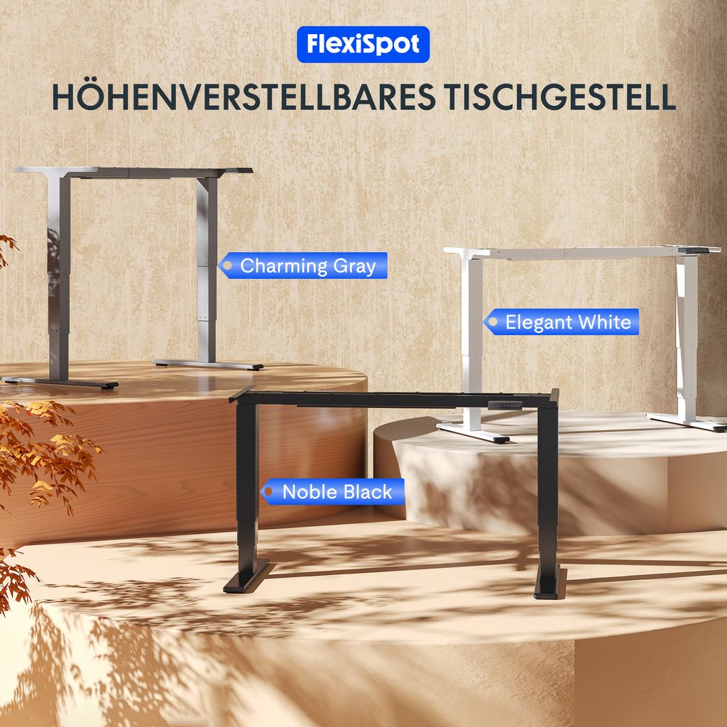 Výškově nastavitelný rám stolu FLEXISPOT, elektrický, rám Obrázek produktu 3