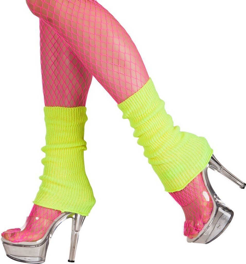 Retro-Beinstulpen neon-gelb