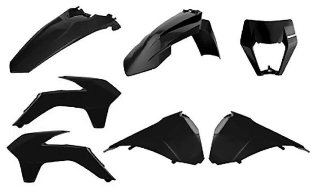 POLISPORT Enduro Plastik-Kit Restyle schwarz passend für KTM EXC/EXC-F