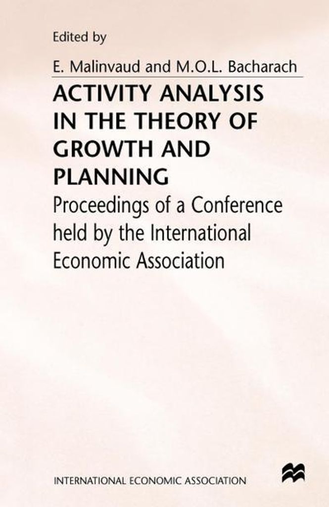 Activity Analysis in the Theory of Growth and Planning
