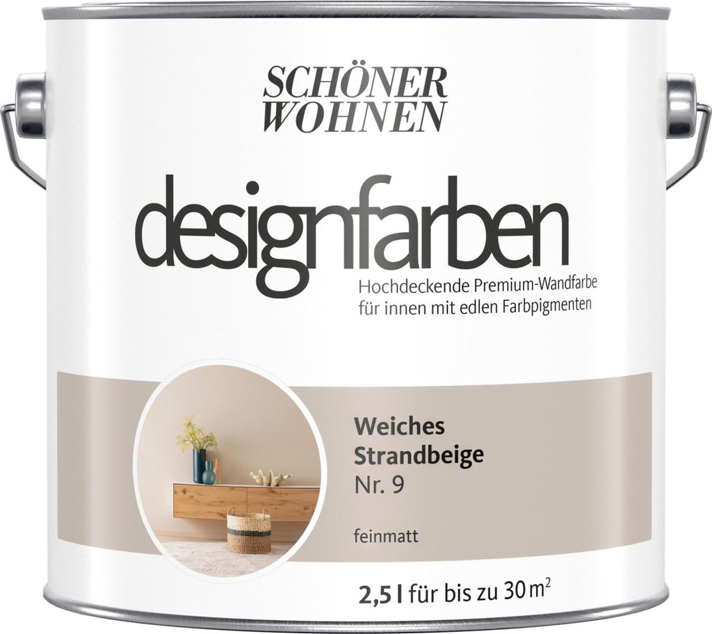 Schöner Wohnen Designfarben 2,5 Ltr. Weiches Strandbeige Produktbild 
