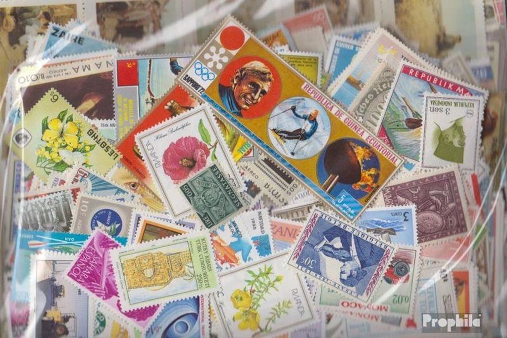 Briefmarken Alle Welt 1.000 verschiedene Marken postfrisch Produktbild 