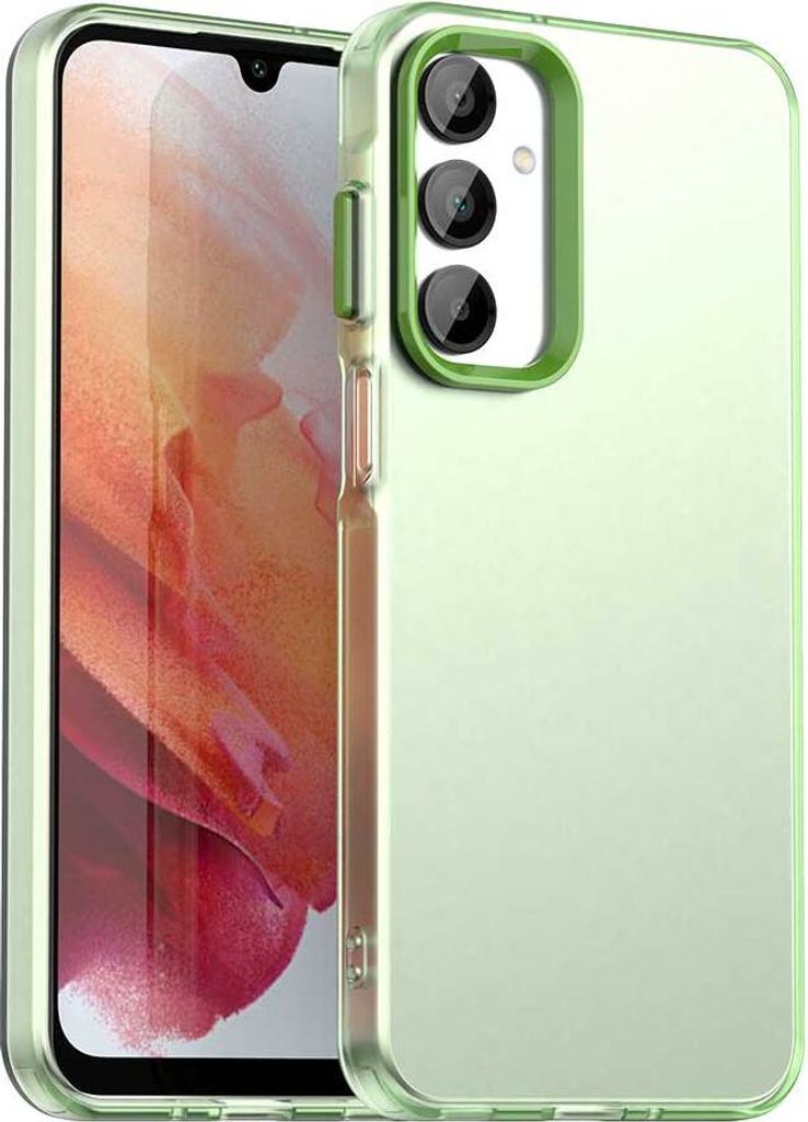 Handyhülle für Samsung Galaxy A25 5G Schlank Durchscheinend Matt Stoßfest Schutzhülle Grün