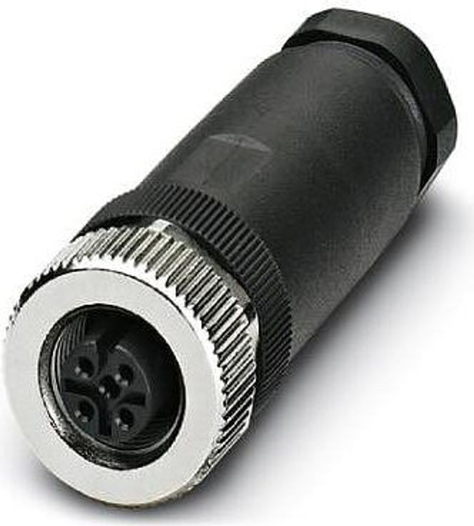 Phoenix Contact M12 Sensorsteckverbinder gerade Buchse Schraubanschluss, Polzahl 4-polig Kabelabgang gerade,