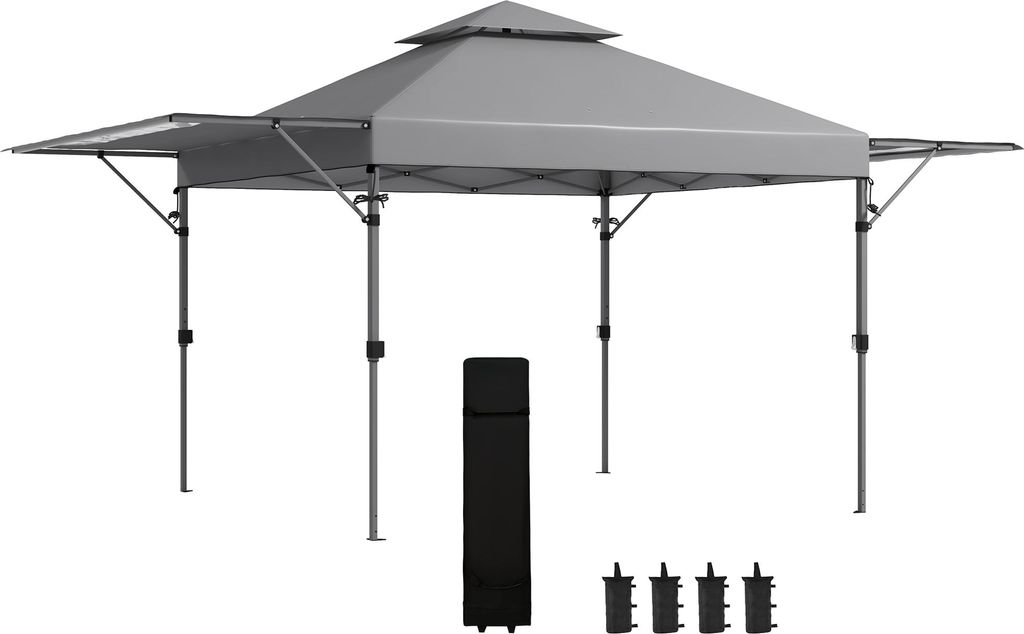 Outsunny Tonnelle pop-up jardin barnum Pliant 5 x 3 m, Image du produit 