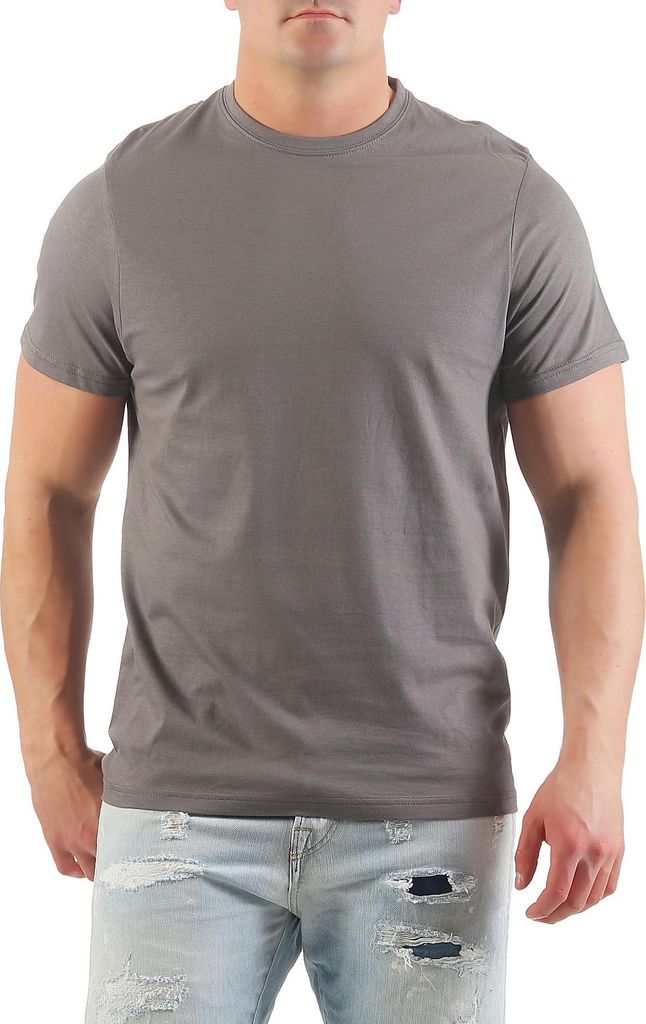 Mivaro Herren T-Shirt Basic mit Rundhals – 100% Baumwoll Shirt für Alltag, Freizeit und Sport, atmungsaktiv, Regular Fit, weiß, bis 5XL