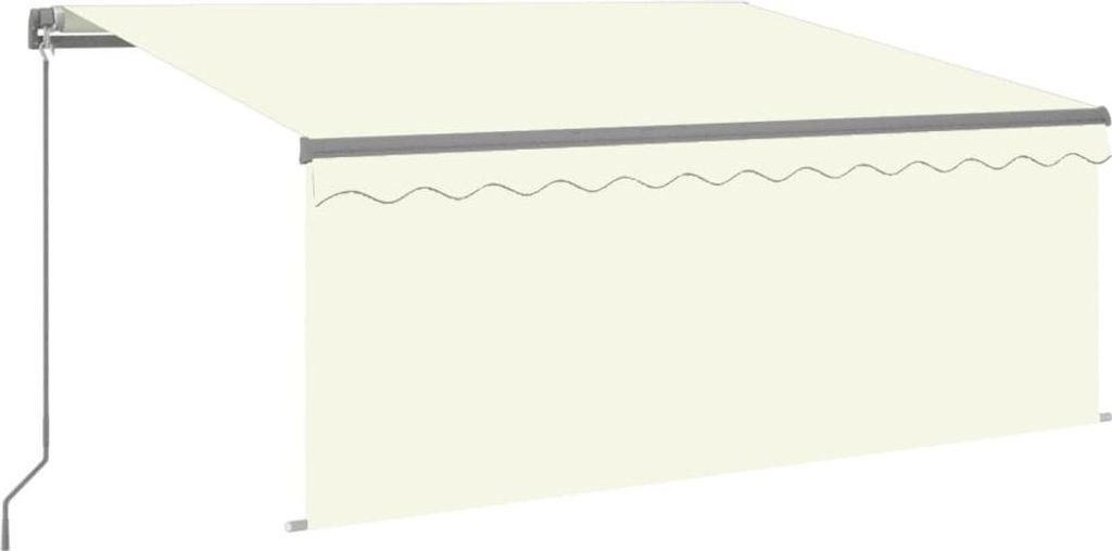 vidaXL Markise Manuell Einziehbar mit Rollo 3x2,5 m Creme