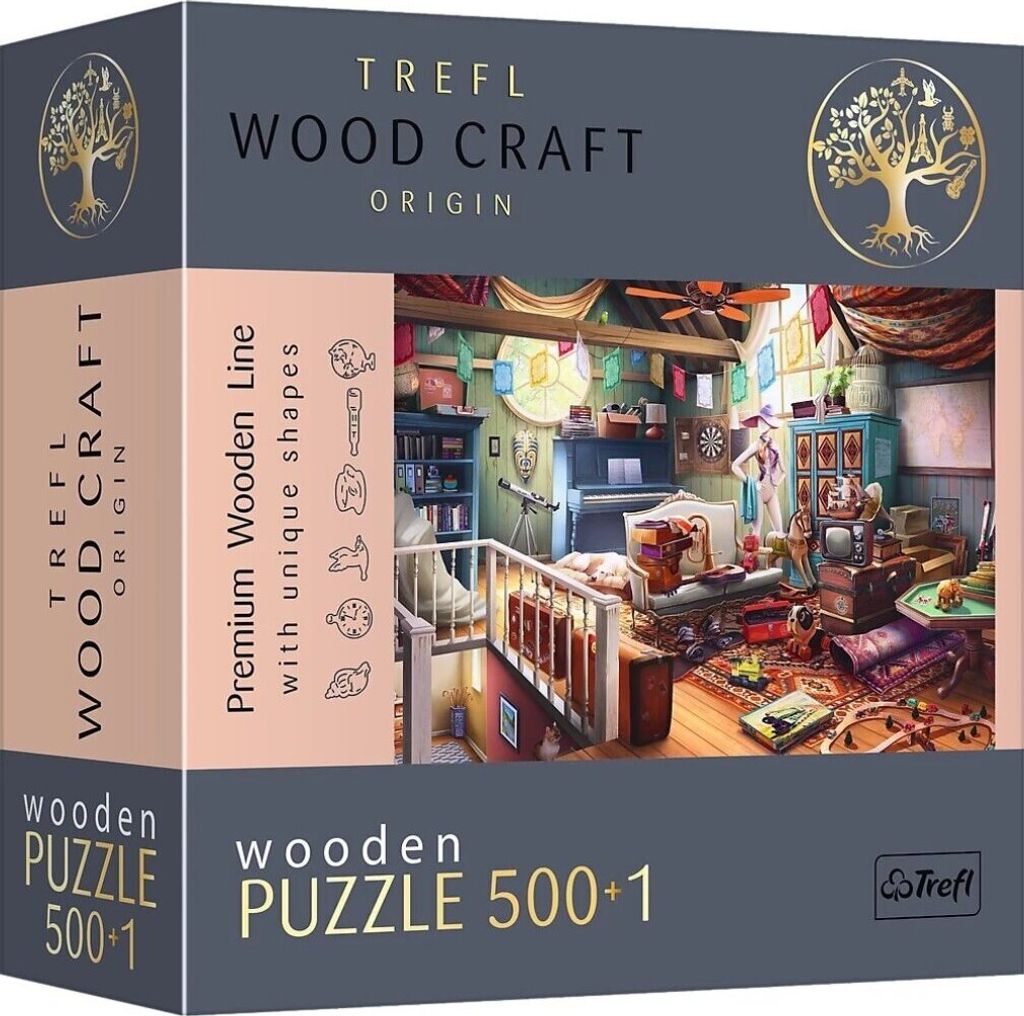 TREFL Wood Craft Origin Puzzle Schätze auf dem Dachboden 501 Teile