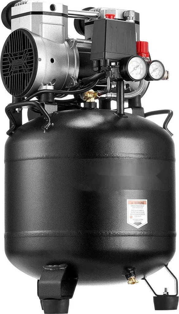 Compresseur d'air sans huile 10 bars débit 113l/min cuve acier 30L