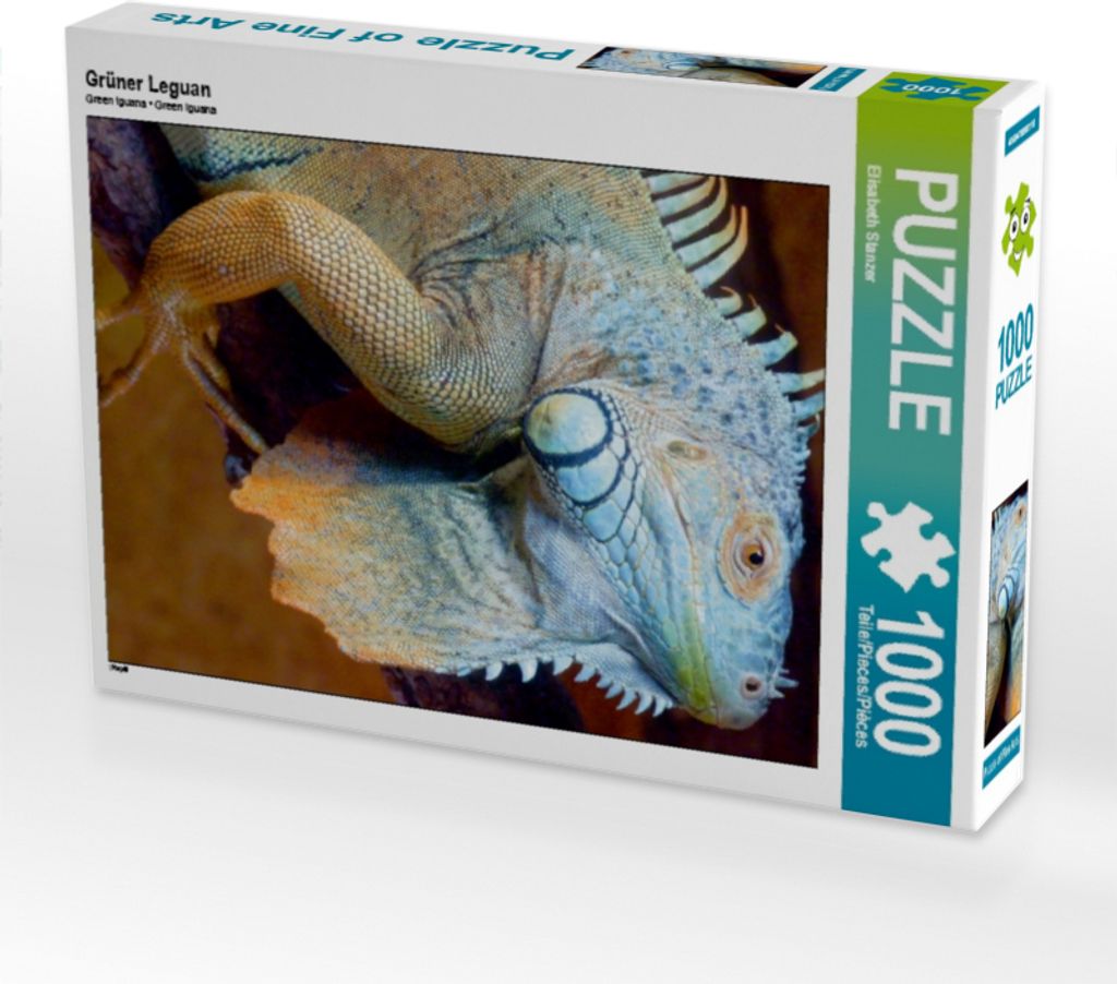 CALVENDO Puzzle Grüner Leguan | 1000 Teile Lege-Größe 64x48cm Foto-Puzzle für glückliche Stunden