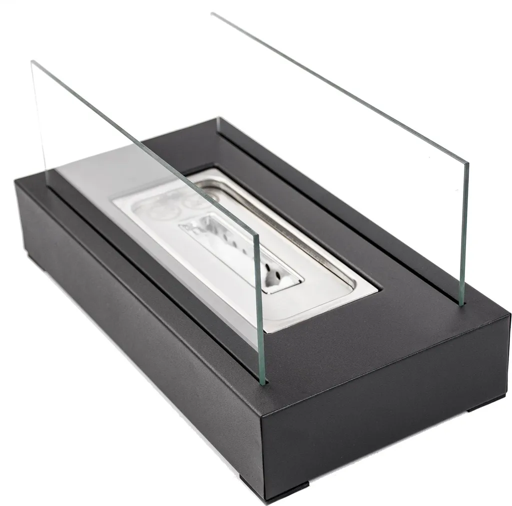 Cheminée de table sans fumée pour appartement avec vitres de protection - 8
