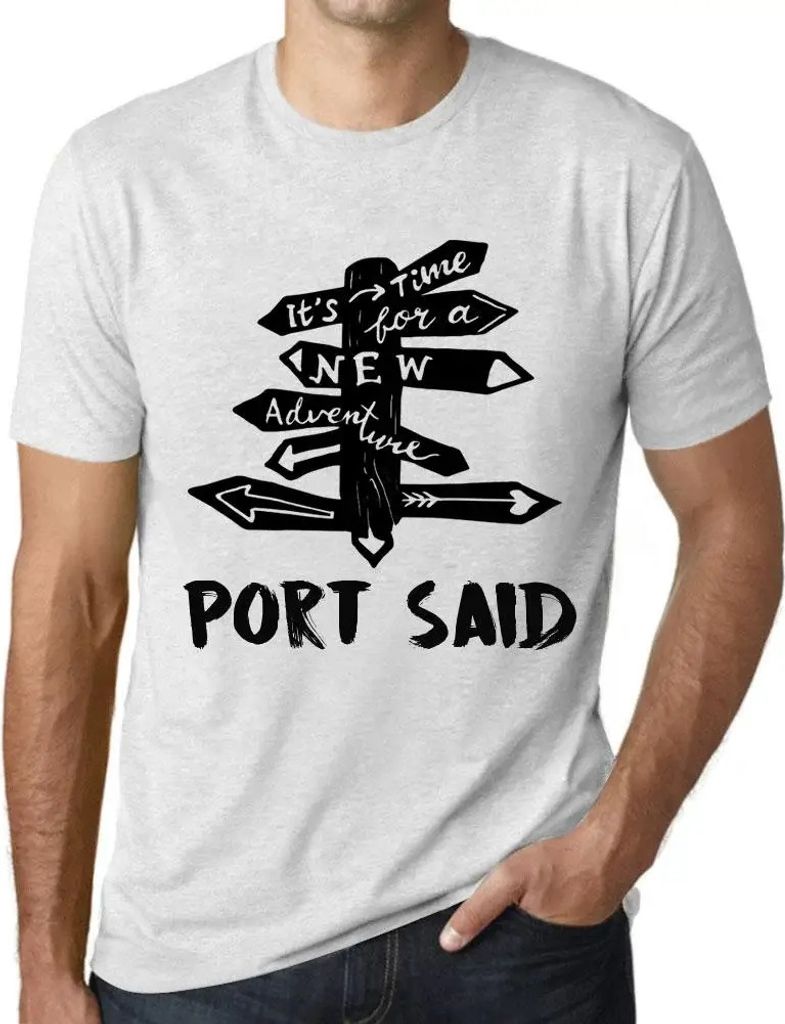 Herren Grafik T-Shirt Es ist Zeit für ein neues Abenteuer im Hafen sagte – It’s Time For A New Adventure In Port Said – Öko-Verantwortlich ...