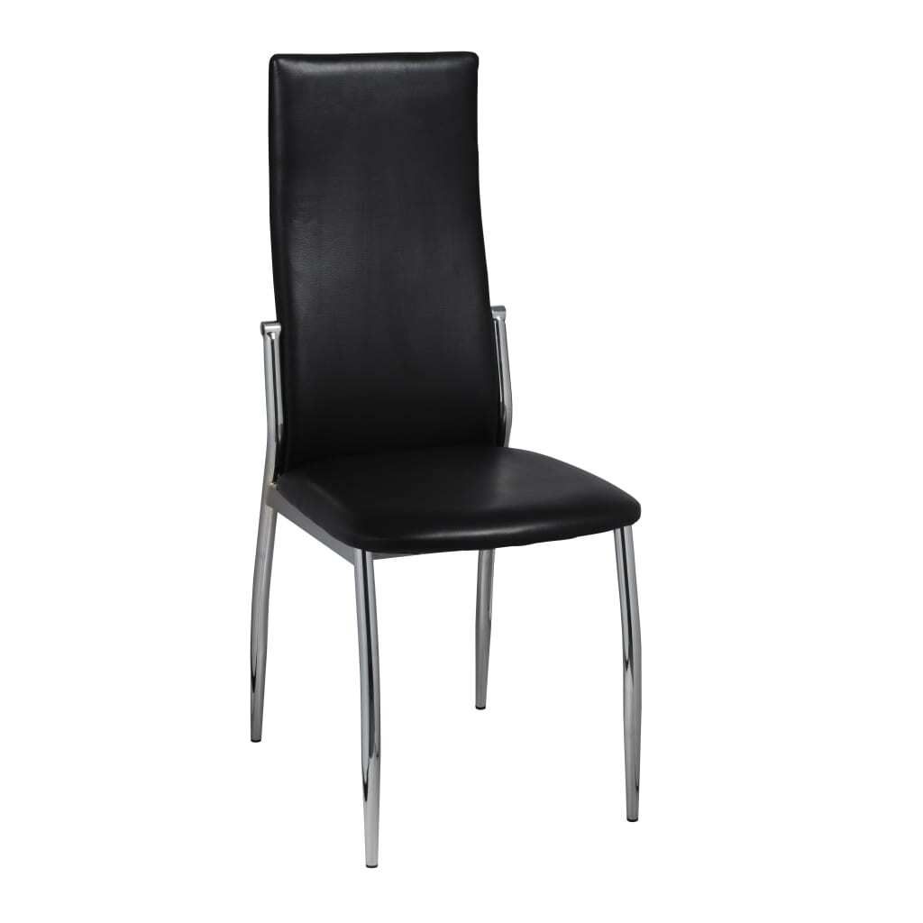 Cloris DesignMöbel Esszimmerstühle - Schwarz Esszimmerstühle 4er-set Schwarz Kunstleder Schlichtes2377813