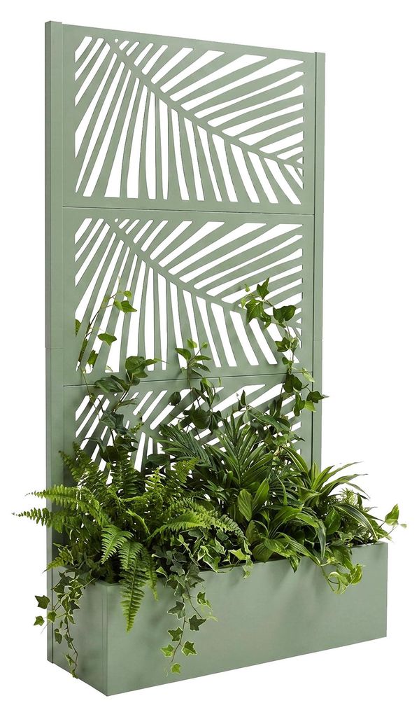 Kisha - Garten-Pflanzkübel mit Rankgitter und Sichtschutz Produktbild 