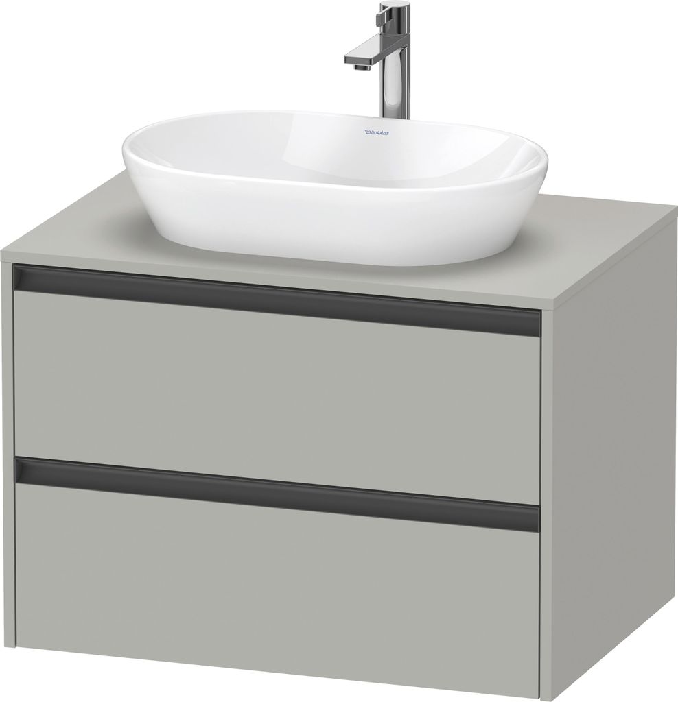 Duravit Ketho.2 Konsolenwaschtischunterbau wandhängend, 800x568x550mm, 2 Schubkästen, K24895007070000