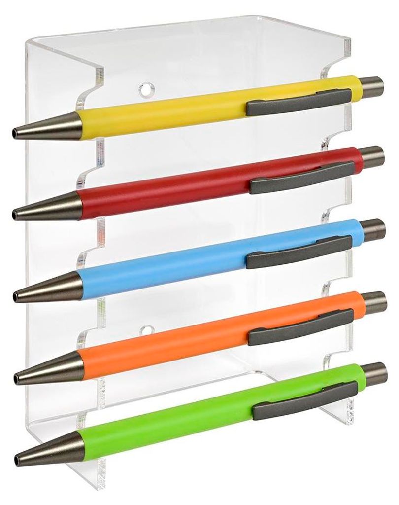 5-Fach Schreibgerätehalter Stifthalter aus Acrylglas Präsentationständer transparent