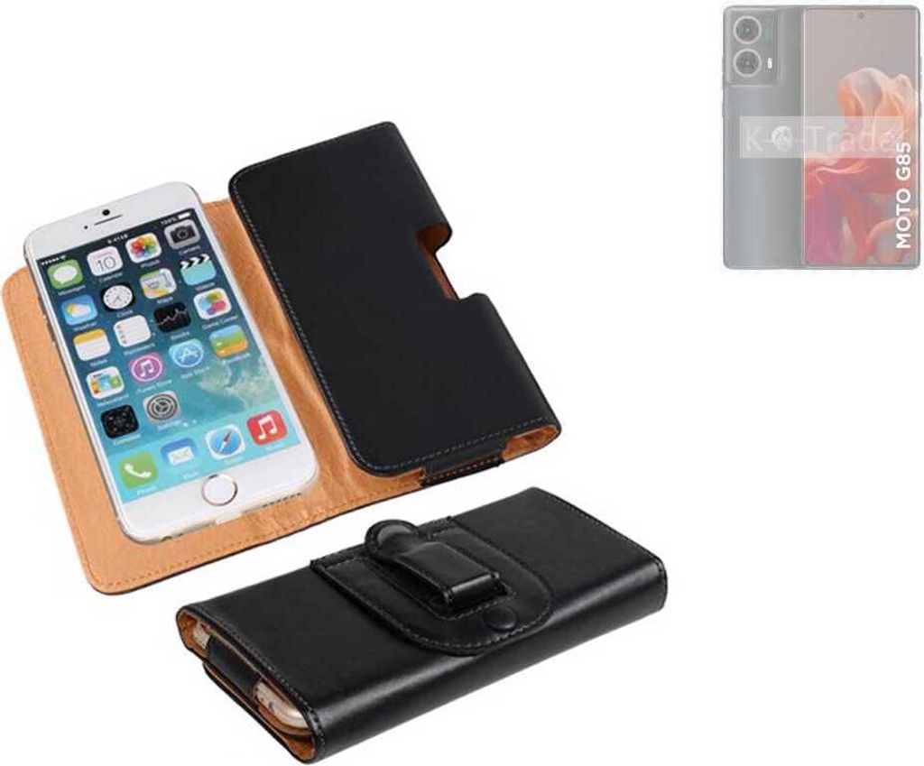 K-S-Trade Schützhülle Handyhülle kompatibel mit Motorola Moto G85 5G Holster Gürtel Tasche Schutzhülle Handy-Tasche Smartphone Case Seitentasche