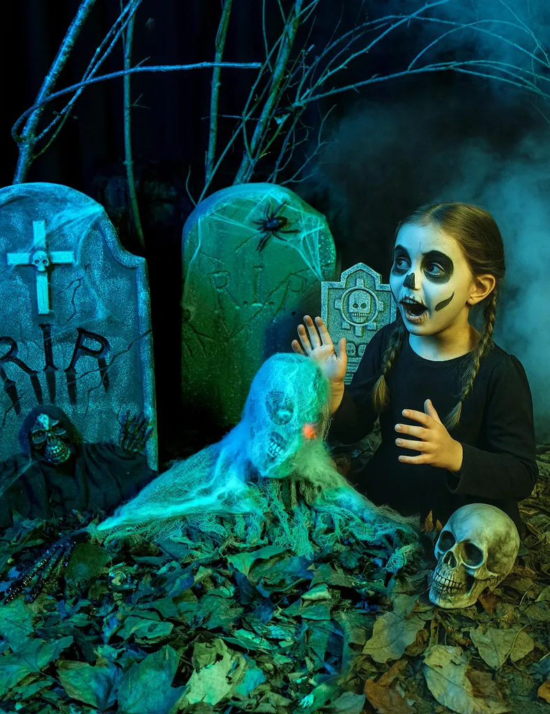 Automate Zombie Halloween animé sons et lumières décor extérieur couvert