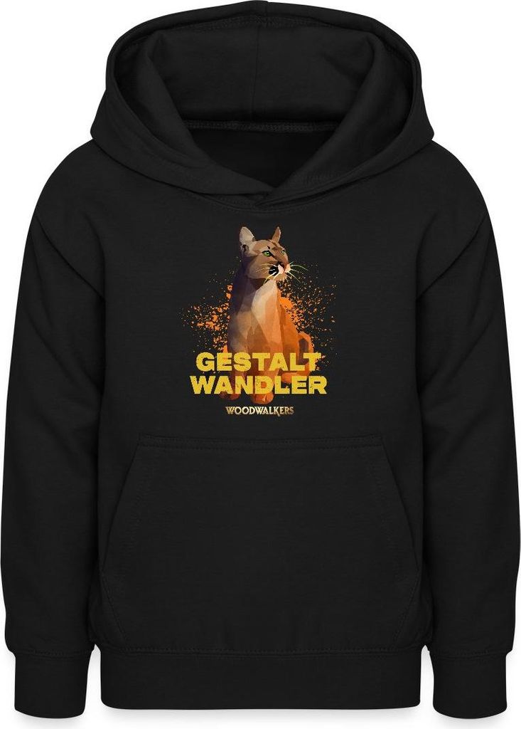 Spreadshirt Woodwalkers Film Gestaltwandler Carag Puma Teenager Hoodie, XL (12/13 Jahre), Schwarz