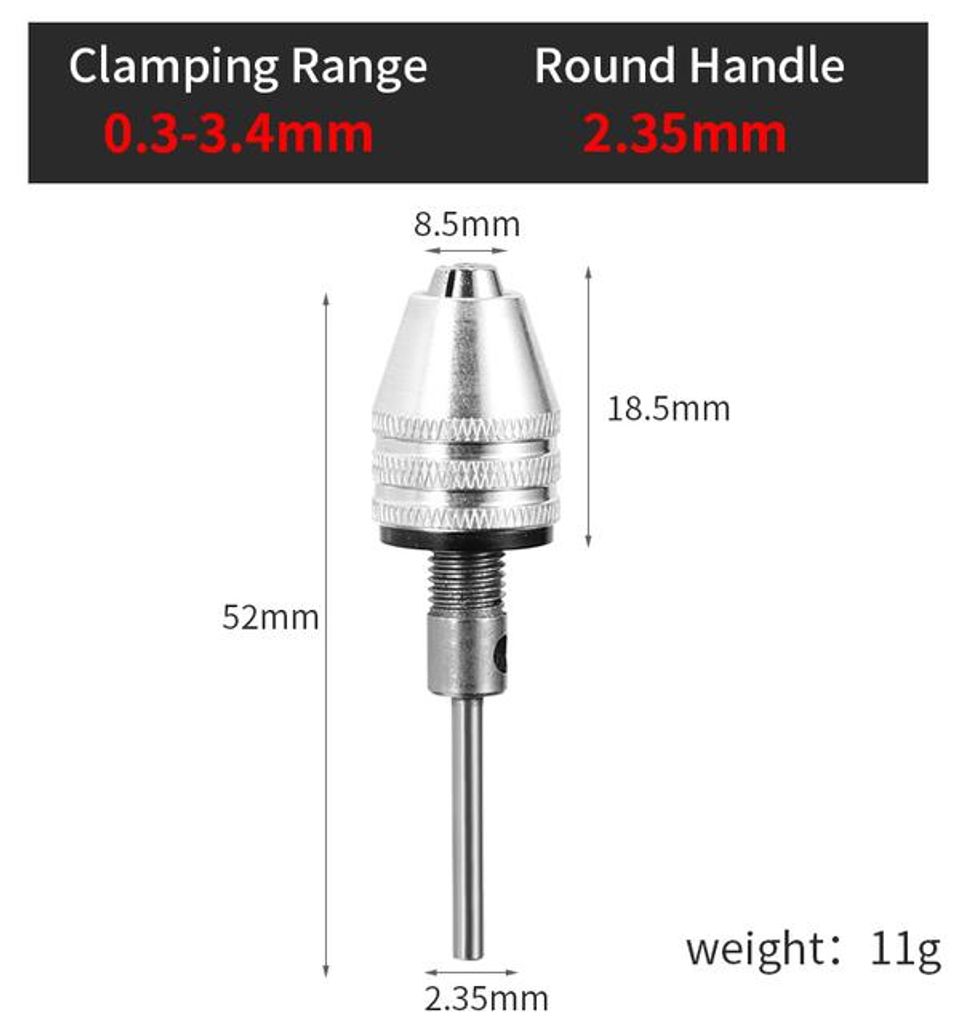 Schnellspannbohrfutter – 1 Stück, werkzeuglos, Schlagbohrer-Adapter, Micro-Motor
