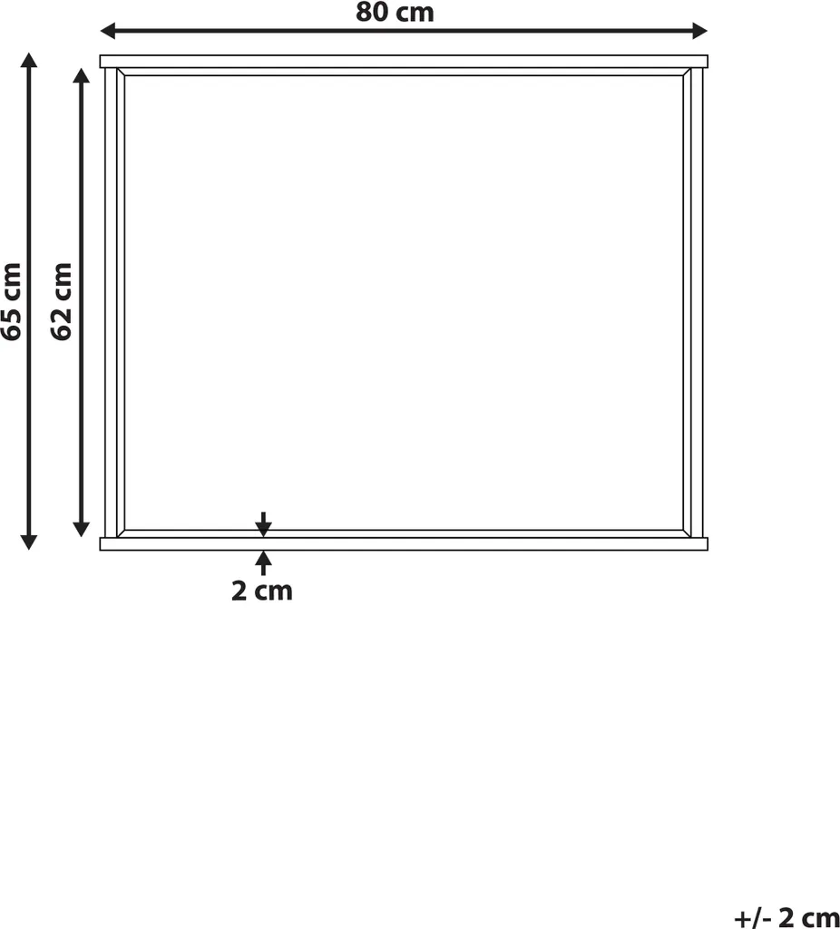 Miroir mural robuste 80x65 cm : solution déco pour murs sombres - 3