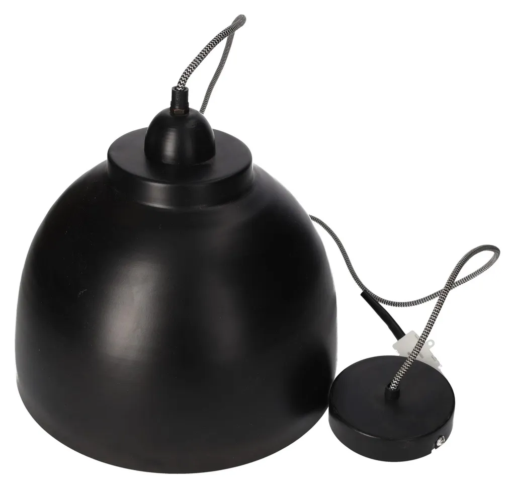 Suspension luminaire vintage métal noir style atelier pour la cuisine