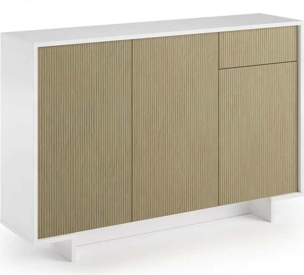 Grand Buffet Blanc Arius 134 cm - Solution Rangement Gain de Place Italy