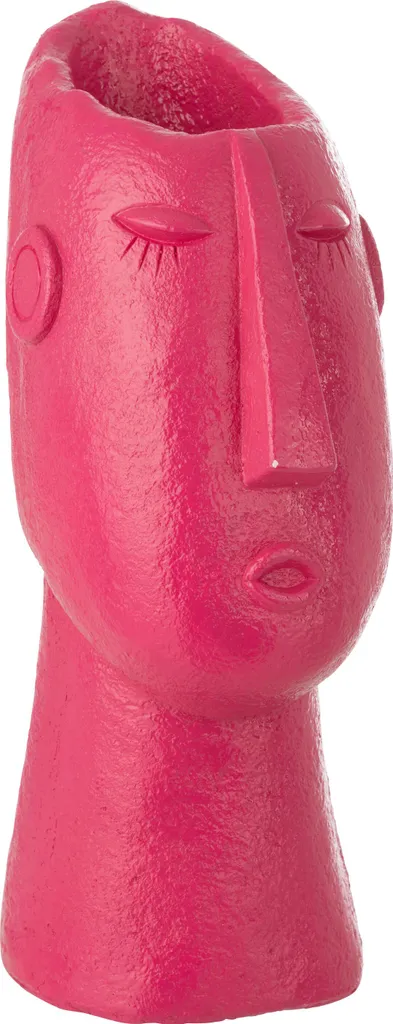 Vase J-Line Visage Outdoor Mgo Fuchsia - Pot de fleurs design géant 75cm