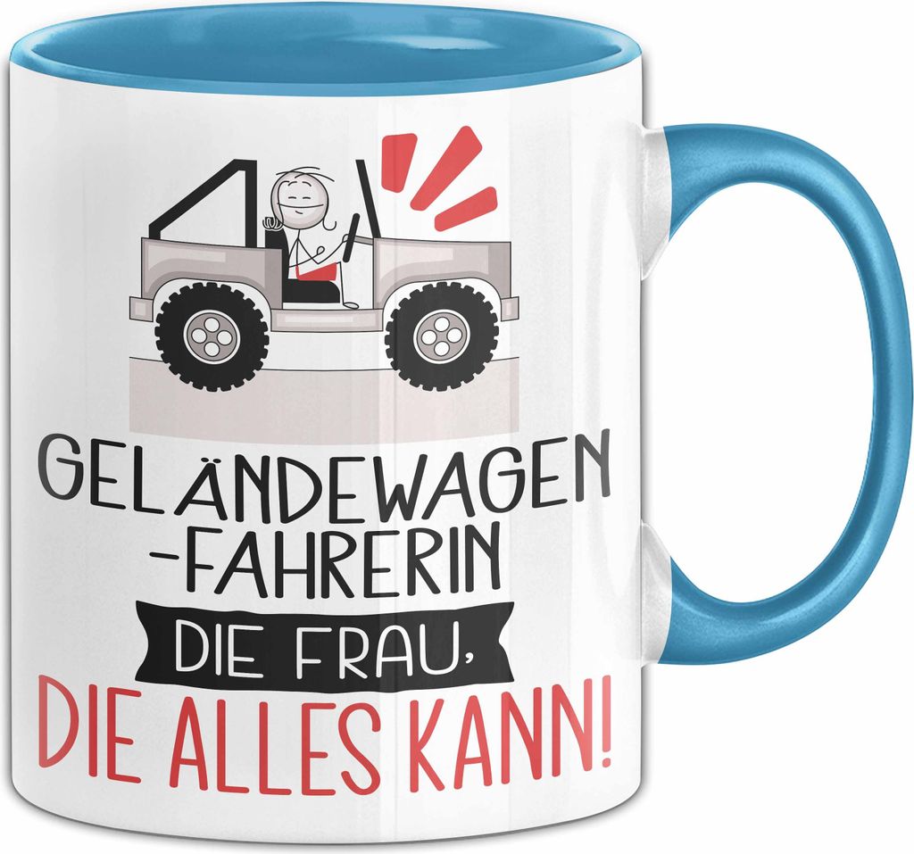 Geländewagenfahrerin Geschenk Tasse Becher Die Frau Die Produktbild 