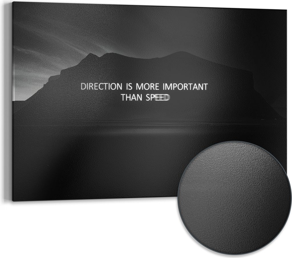 DEQORI Magnettafel Metall 60x40 cm 'Gipfel der Besonnenheit' Whiteboard Pinnwand Büro