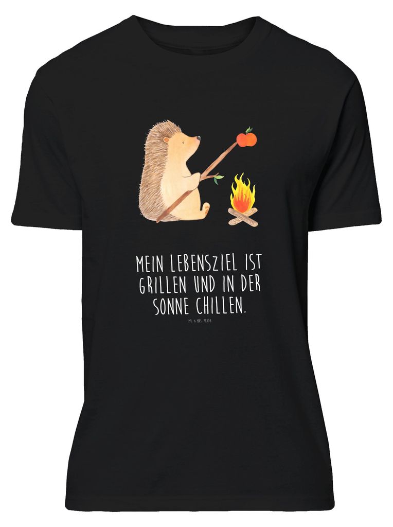 Mr. & Mrs. Panda Tshirt Igel Grillen - Schwarz - Geschenk, Motivation, T-Shirt, Lustige Sprüche, Statementshirt, Spruch, oberteil, mit, S, Arbeits...