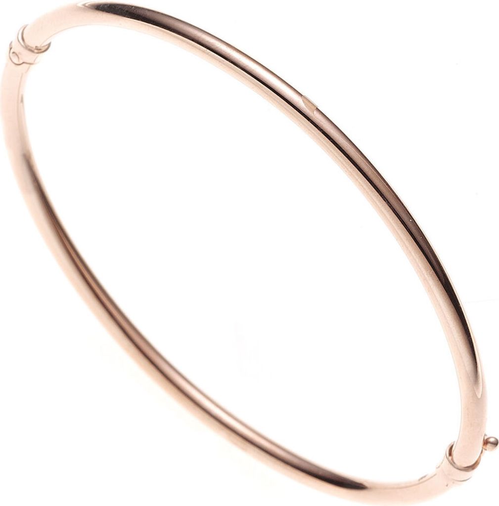 Armreif Armband aus 585 Gold Rotgold oval Steckverschluss Armschmuck Damen