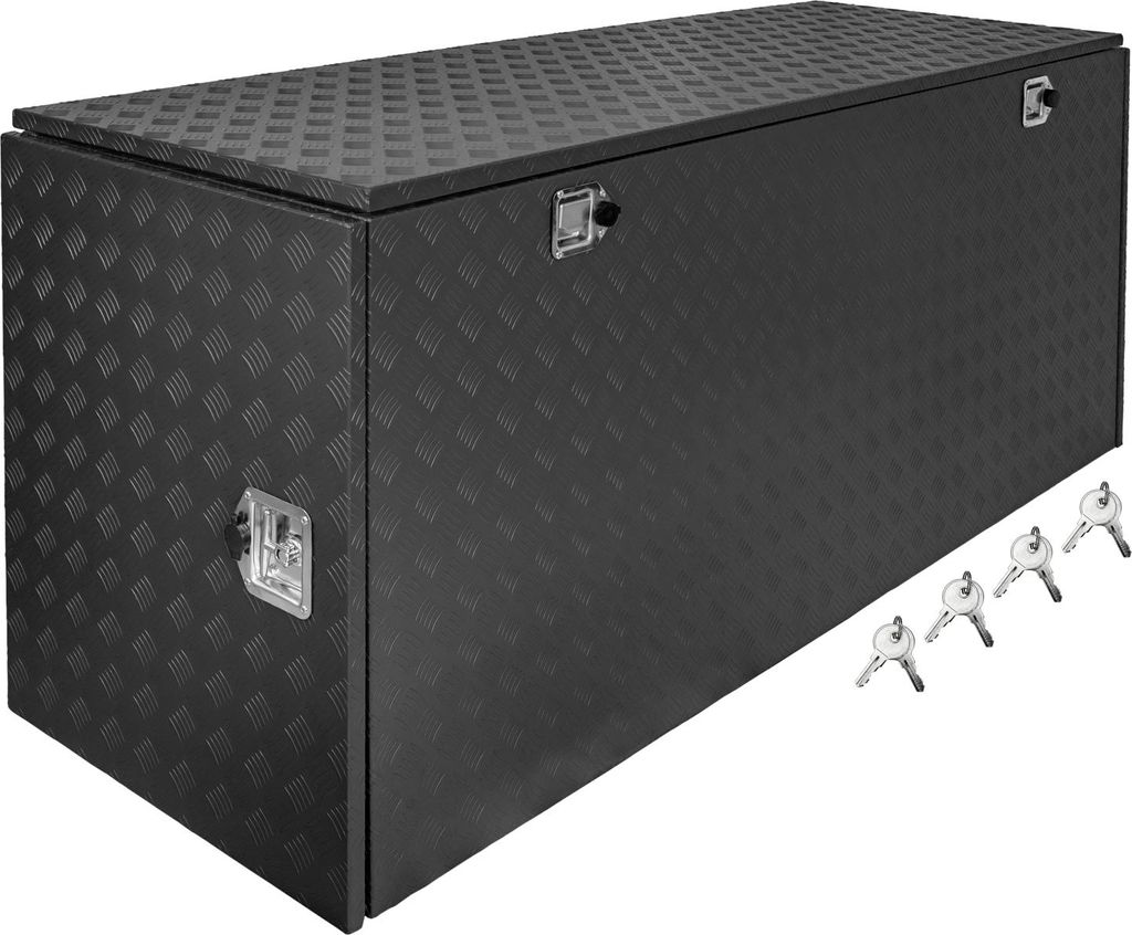 Truckbox Werkzeugbox Werkzeugkiste Schwarz Anhängerbox Alubox Deichselbox P900 Aluminium trucky