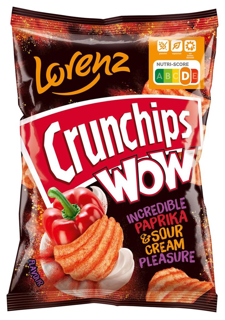Lorenz Crunchips WOW Chipsy z papryką i kwaśną śmietaną Zdjęcie produktu 