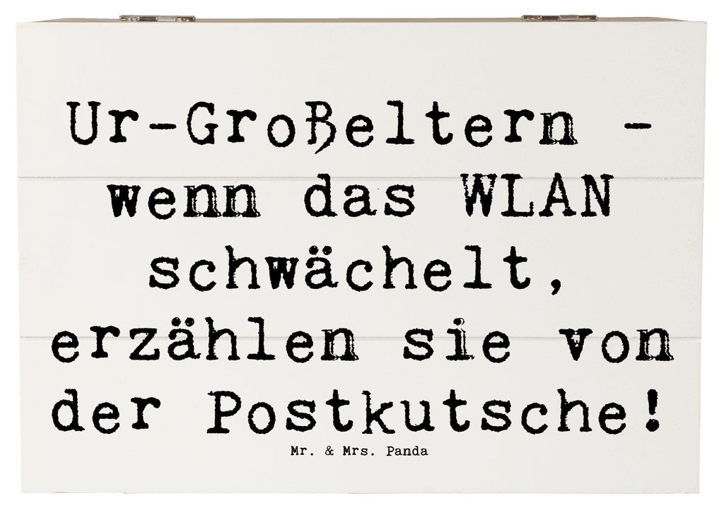 Mr. & Mrs. Panda Box Spruch Ur-Großeltern Geschichten 22 x 15 cm - Weiß - Geschenk, Erinnerungsbox, Familie, herzerwärmende Sprüche, Kiste mit ...