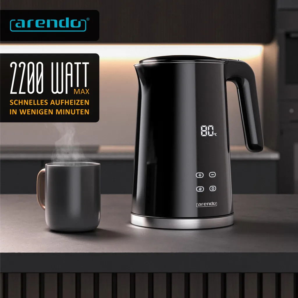 Bouilloire pour Thé et Café à Température Variable Arendo Inox 1,7L - 7