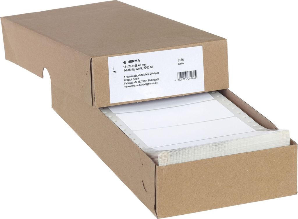 Computeretiketten endlos 111,76x48,4mm 1-bahnig VE=6x2000 Stück
