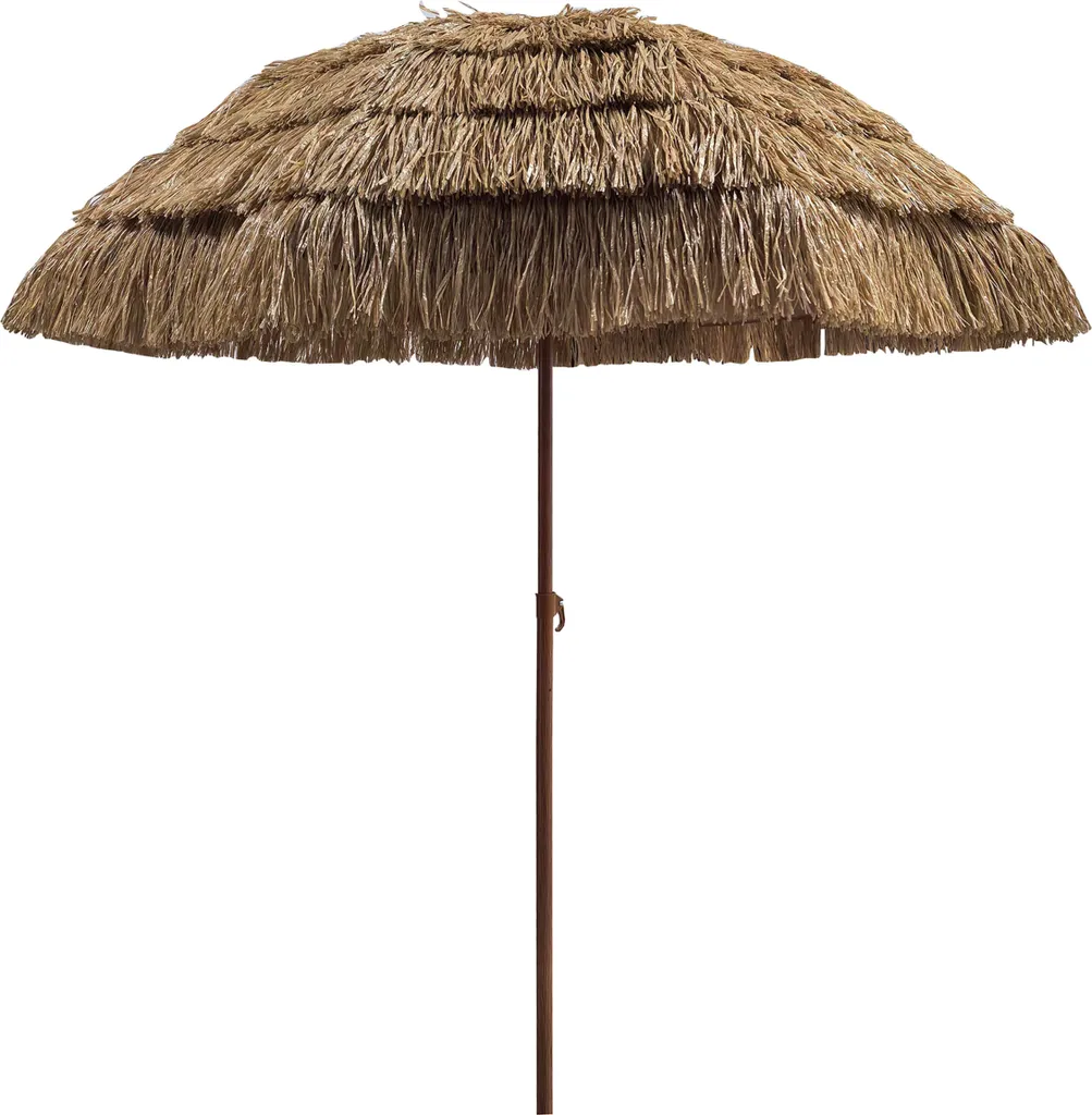 Grand Parasol de jardin inclinable rond 195cm Oviala Croisette Chic