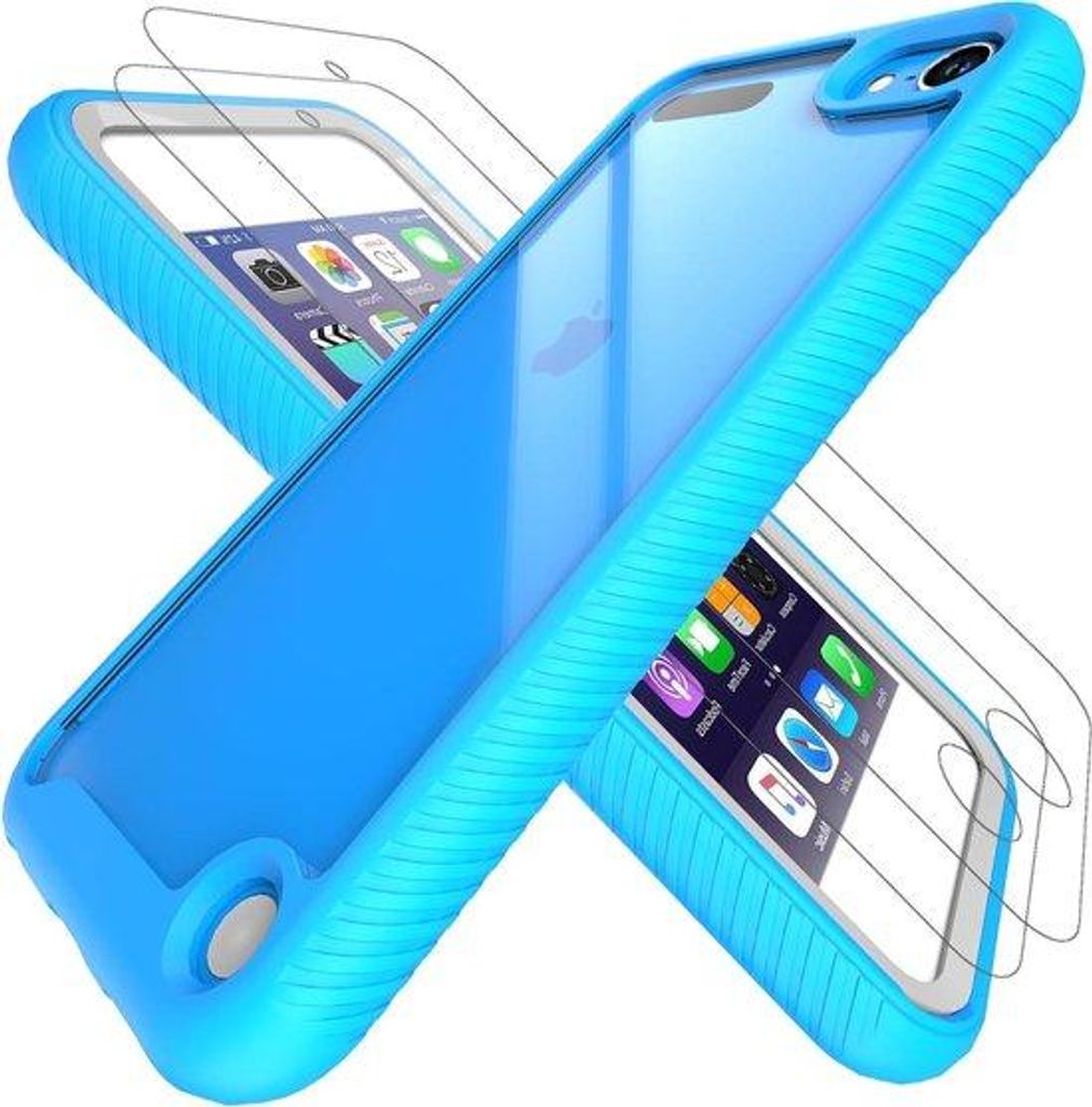 iPhone 7/6/5 Hülle - Widerstandsfähige Schutzhülle - Blau - 360° Schutz