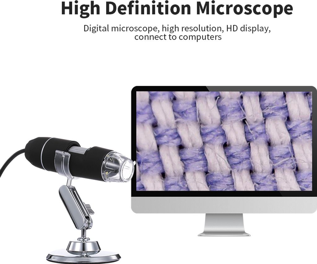 Přenosný digitální mikroskop s 50x až 1000x přiblížením, HD Obrázek produktu 9