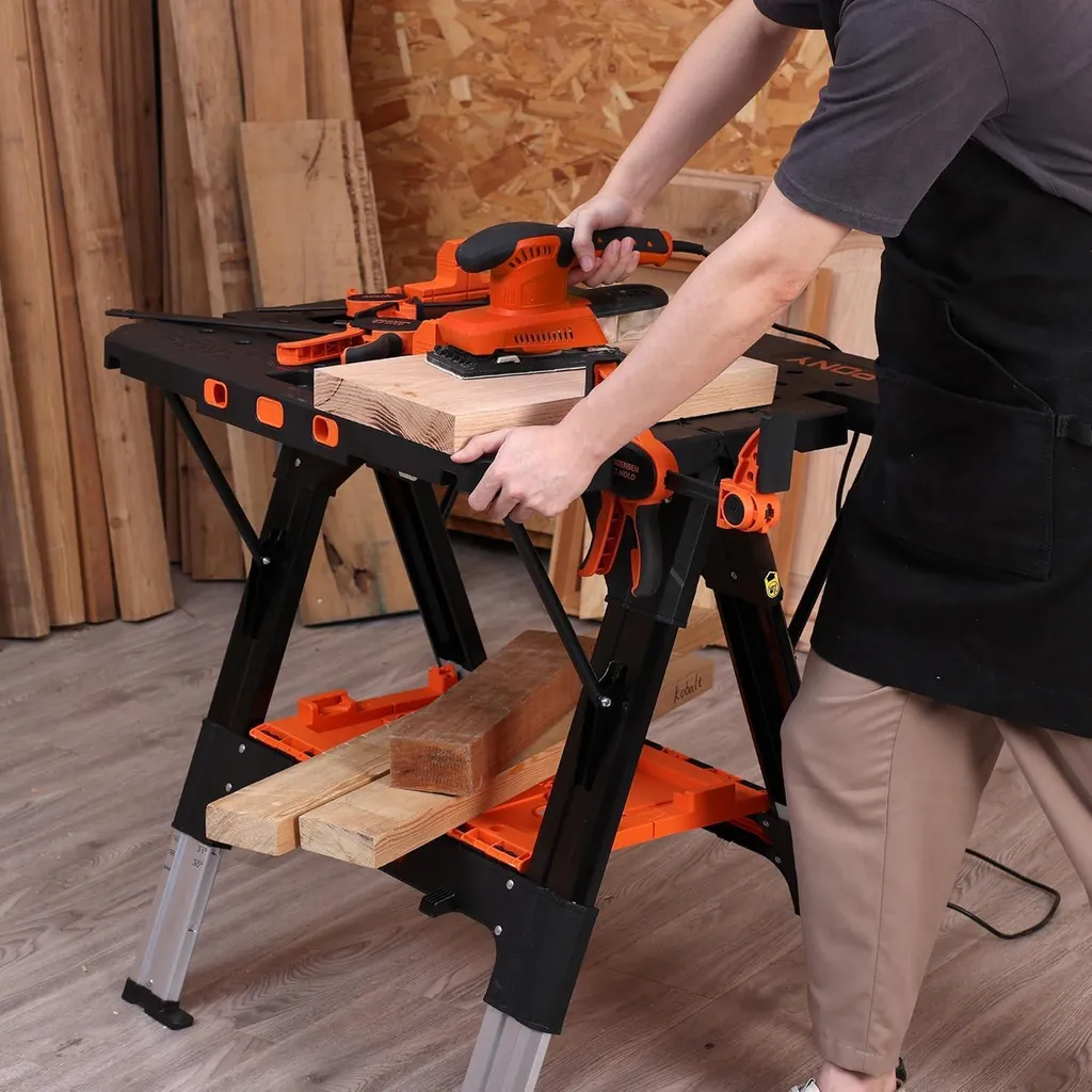 Établi de bricolage pliable multifonction avec étaux et support