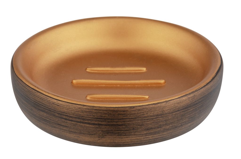 WENKO Seifenschale Seifenablage Seifenhalter Seifen Igel Schale WC PALENA bronze